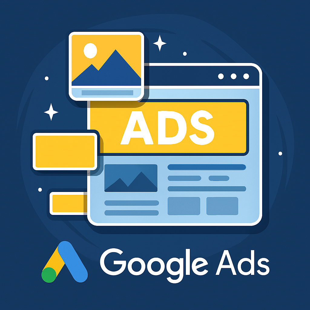 What is banner advertising in the Google Ads contextual media network?
