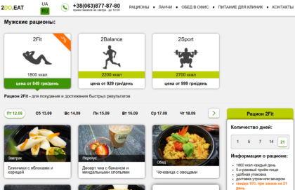 Turnkey website for food delivery service 2DoEat